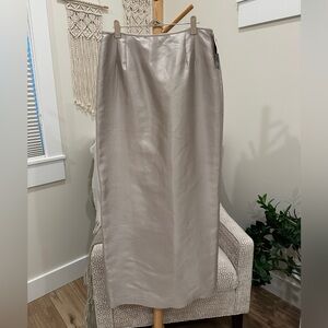 Adrianna Papell Silk Blend Champagne Maxi Skirt Formal Evening NWT Size 12